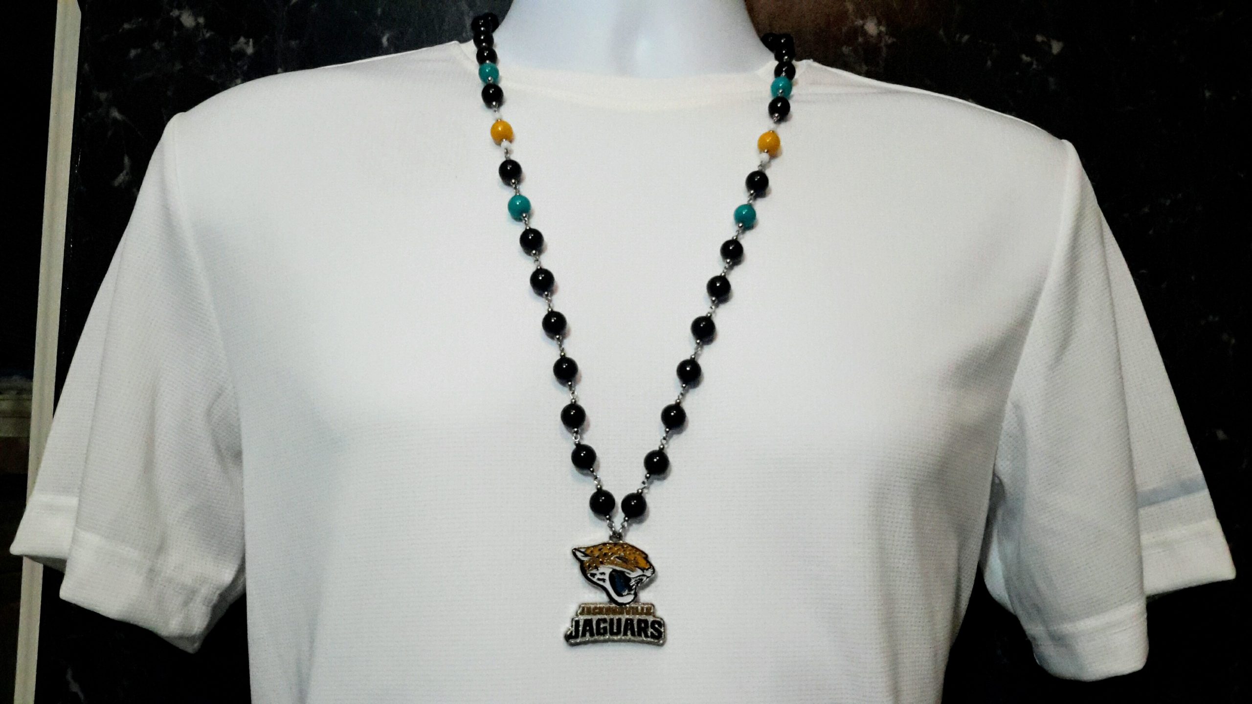 Jacksonville Jaguars wings and rhinestones football necklace by  alliefayedesigns