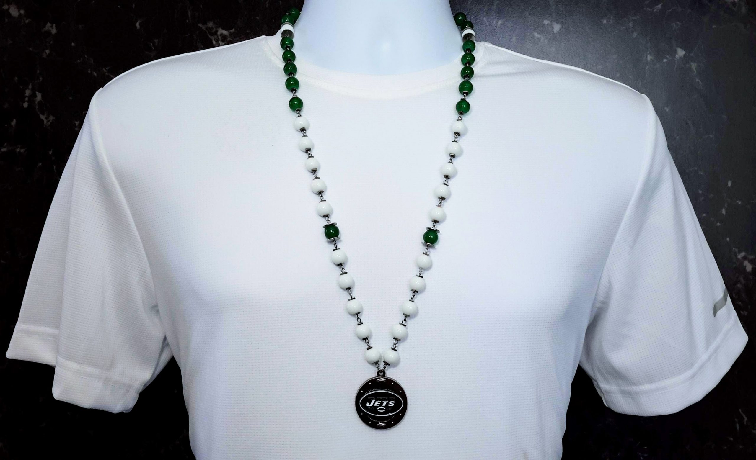 New York Jets Euro Bead Necklace