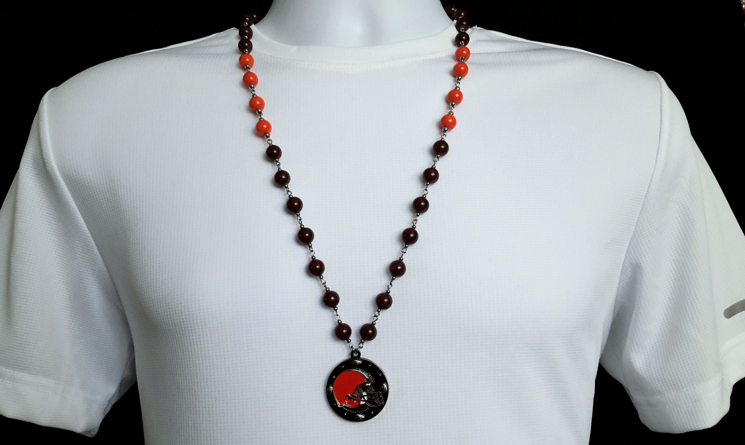 Simran Cleveland Browns Team Logo Pendant Necklace